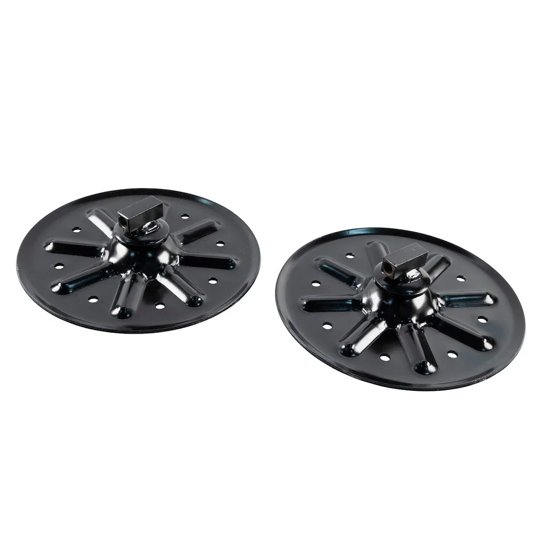 314667 – LIPPERT COMP Trailer Landing Gear Foot, Use With Round RV Landing Gear 9 Inch Diameter Steel Set of 2